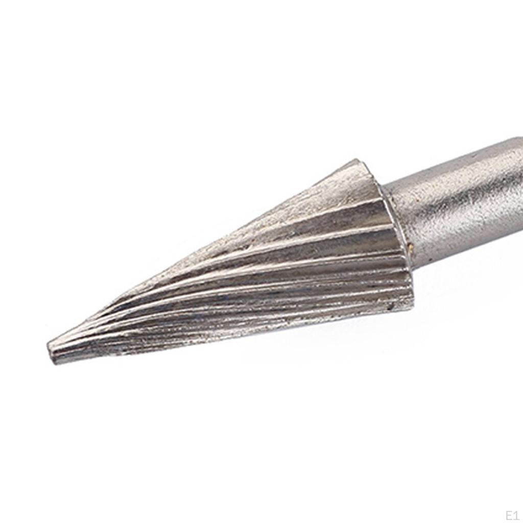 5pcs 1/4'' Shank Rotary Burr Set HSS Tools Grinding Bits