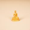 Miniatyr Gyllene Buddha Staty Handflatsstorlek Liten Bärbar Buddhistisk Figur Feng Shui Fickstorlek
