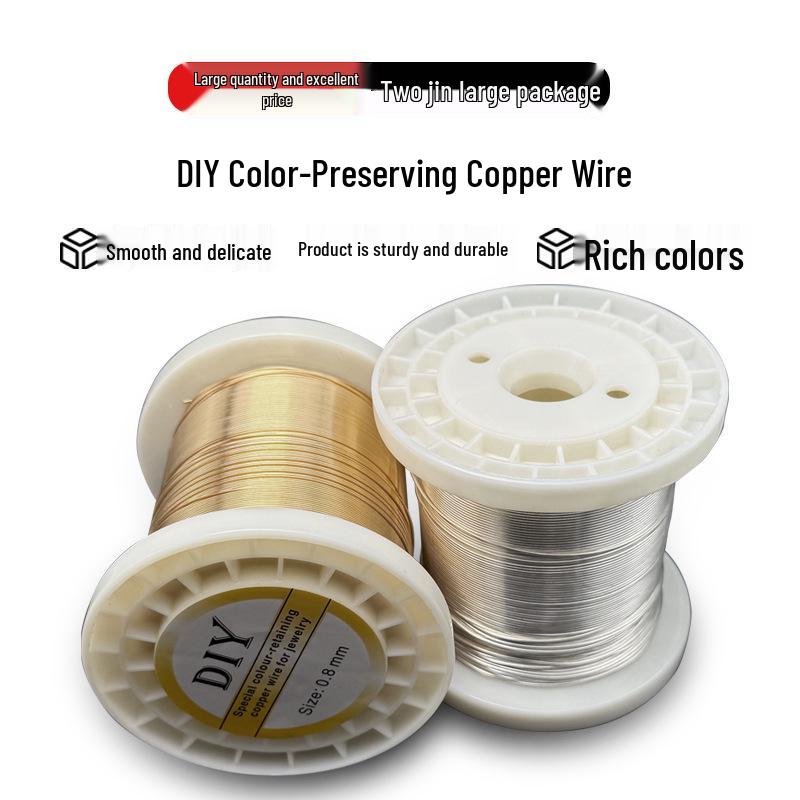 1kg Color-Preserving Copper Wire for DIY Beading, Ancient Style Wrapping, and Nail Art