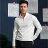 New Spring Autumn Sweater Men's Long Sleeve Casual Stand Collar Half Zipper Slim Fit Pullover Fashion