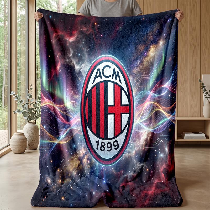 AC Milan Theme blanket Soft Flannel Blanket Plush Throw Blanket Cozy Sofa Bed Blanket for Home Decor