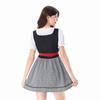 Bavarian Dirndl Dress Set With White Blouse Apron Oktoberfest Costume Women Festival Party Outfit
