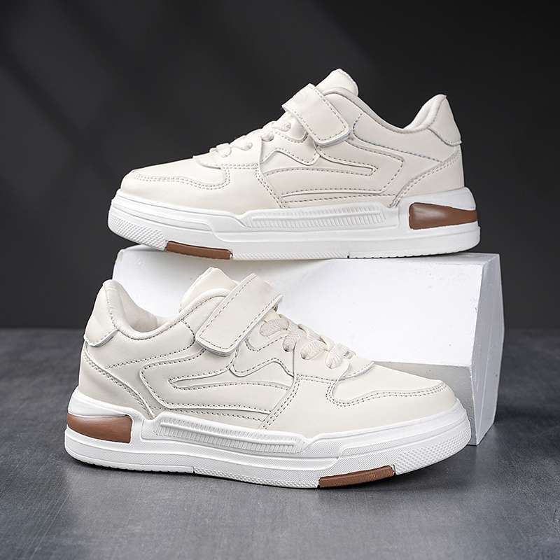 Boys Net Shoes Lightweight Breathable Non-slip Children's Shoes Boys Sports Little White Shoes Middle School Children Primary School Students Runnin