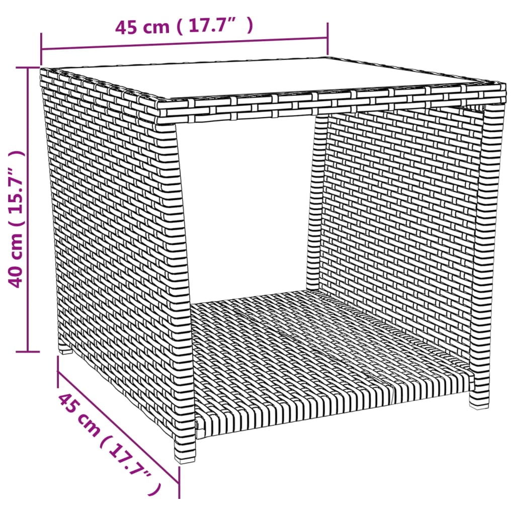 Vidaxl 3-Cz. Garden Furniture Set With Cushions, Grey Rattan Pe