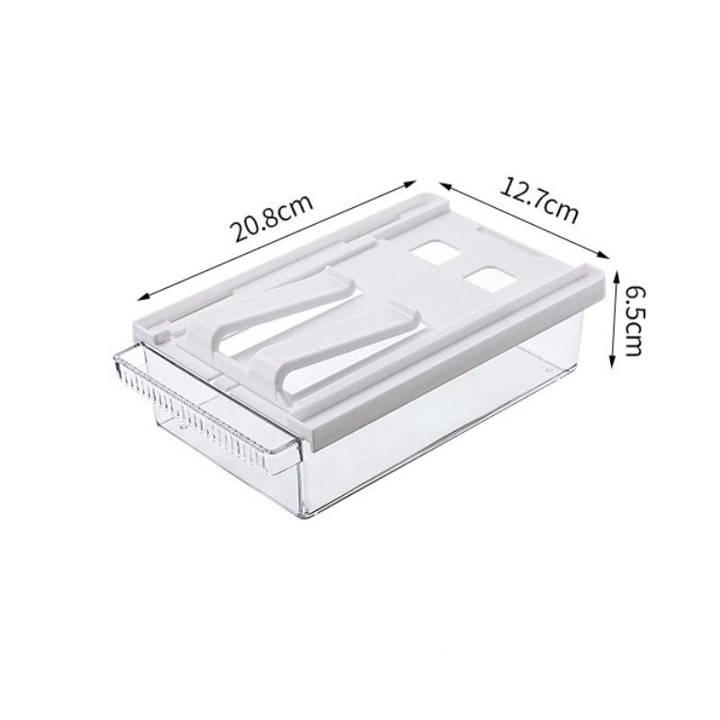 Fridge Organizer Under Shelf Drawer Pull Out Refrigerator Organizer Bin Clear Fridge Storage Container Freezer Kitchen Organizer