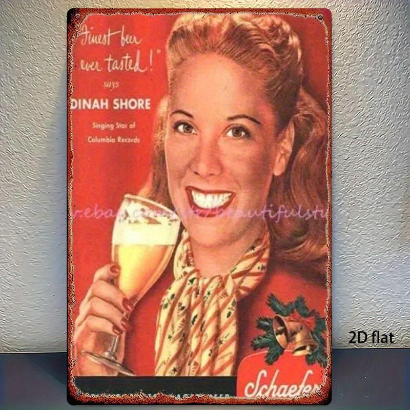 Retro Beer Theme Metal Tin Sign Bar Kitchen Wall Art Decor