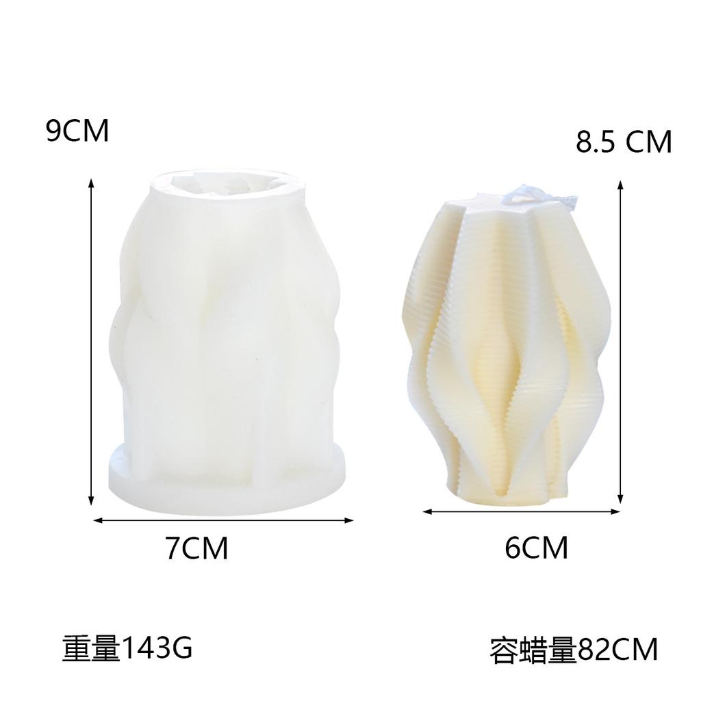 Römisch gestreifte zylindrische Kerze Silikonform Seilknoten Kerze Silikonform Spitzstreifen geometrische Form Acryl PC Form