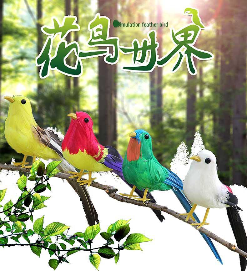 Neidische Porzellan-Papageienfigur mit Federn: Kleines Vogelmodell zur Dekoration für Haus und Garten