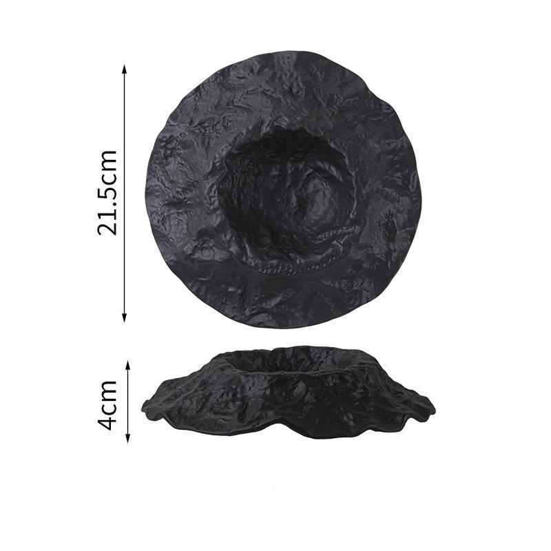 

Volcano Bowl Slant Mouth Plate Restaurant Utensils Ceramic Stylish Home Premium Irregular Shaped Utensils
