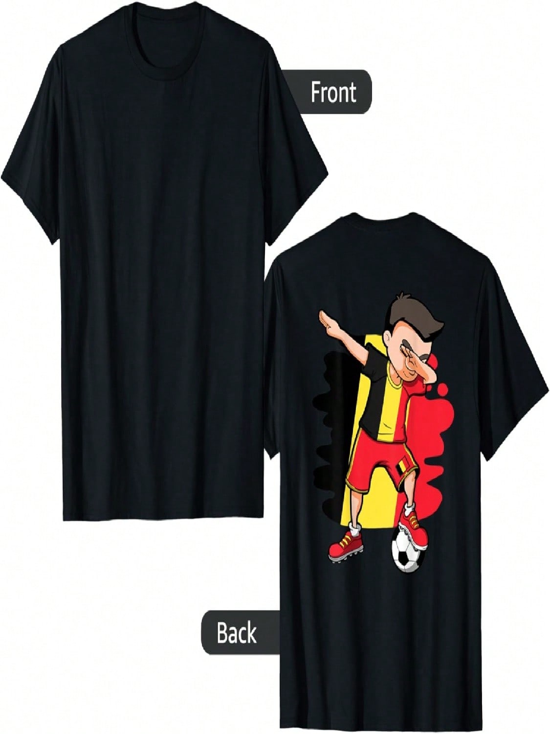 Dabbing Soccer Boy - Belgium Jersey Belgian Football Fans T-Shirt S разноцветный