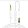 3.5mm Male-to-Male Audio Recording Cable with Microphone and In-Line Volume Control