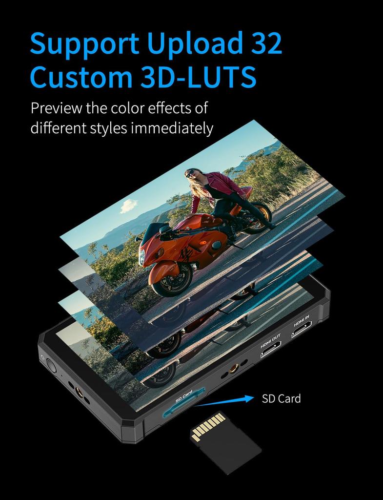 FEELWORLD PS6 5.5" OLED VerticalHorizontal Camera Field DSLR Monitor, 550nit 1080P Touchscreen, 4K 60Hz HDMI InputOutput, F550 and Case, Lightweight