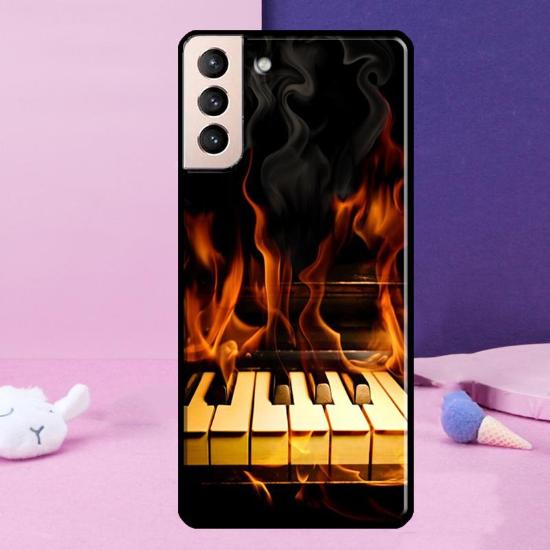 Piano Keys Musical Phone Case For Samsung Galaxy S25 S24 Ultra S9 S10 S20 S21 S22 Plus S23 FE S24 FE Cover
