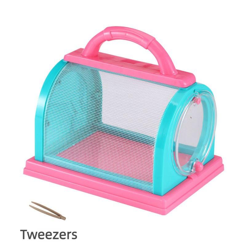 Insect Observation Box Net Bag Insects Trap Magnifying Glass Forceps Insect Collectors Cages Butterfly Observation Pet Products