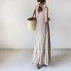 Summer 2024 Striped Sleeveless Jacquard Knit Dress