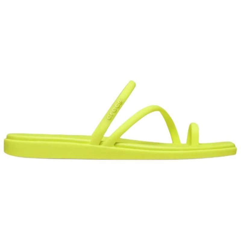 Crocs Simple Versatile Outdoor Breathable Rub-resistant Single Band Slides Women Yellow 209862-738