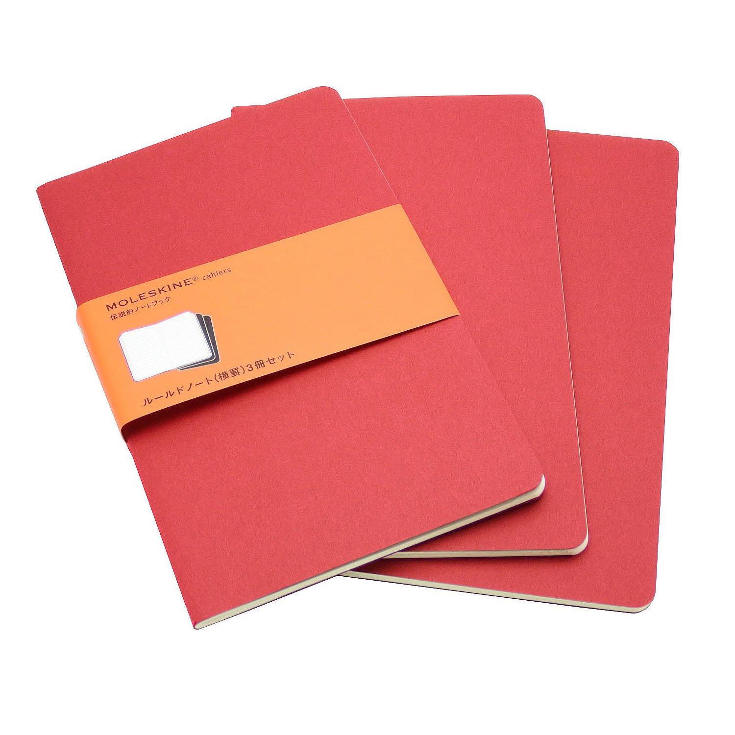

Moleskine Note Cahier Journal Horizontal Ruled CH116 LG Red