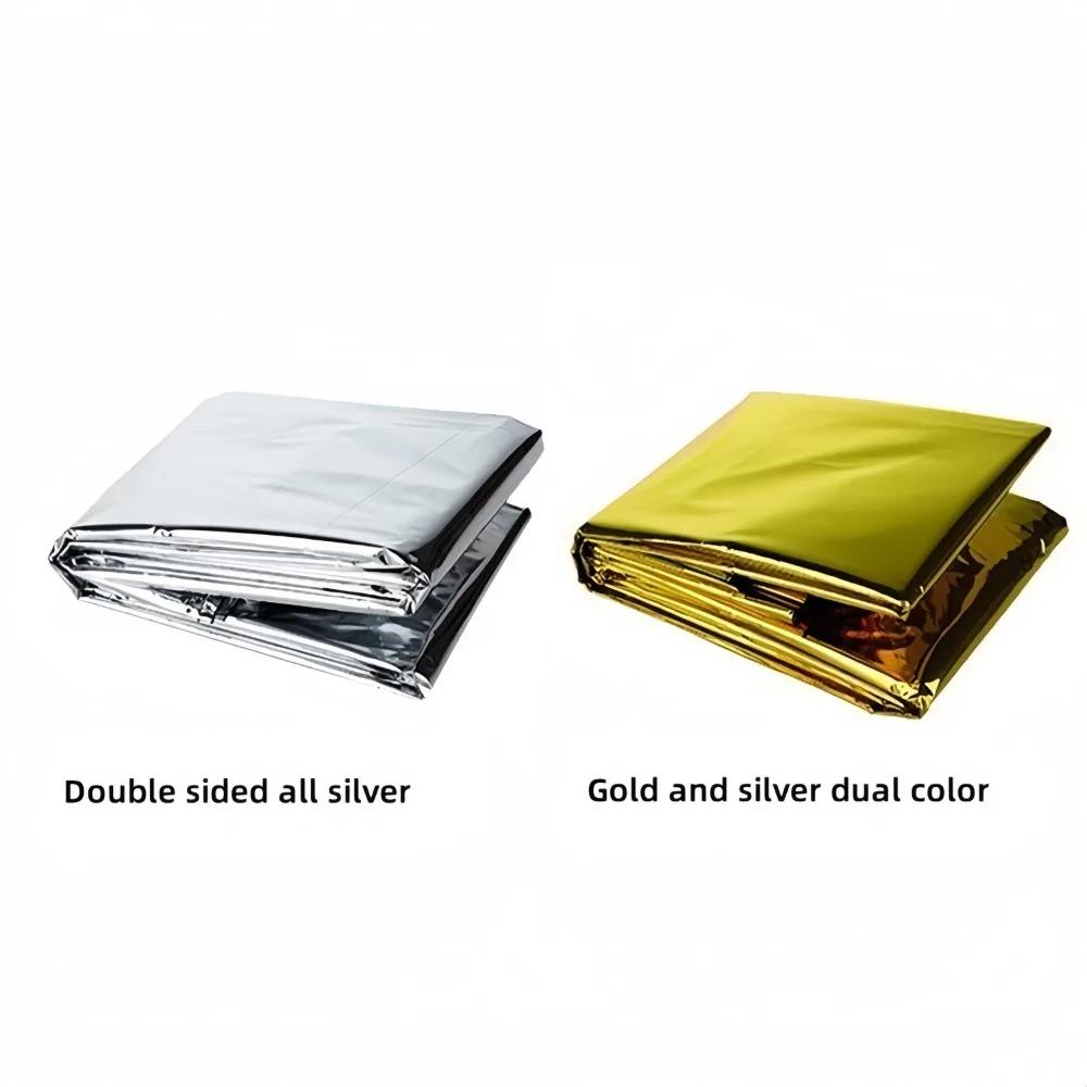 Outdoor Survival Isolationsdecke Reflektierende Aluminiumfolie Wasserdicht Sonnenschutz Leicht zu falten für Notfall-Überlebensausrüstung