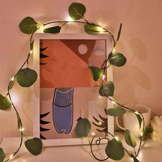 Christmas Wreath with Twinkling Fairy Lights Faux Olive Vine Garland Indoor Outdoor Holiday Decor for Fireplace Home