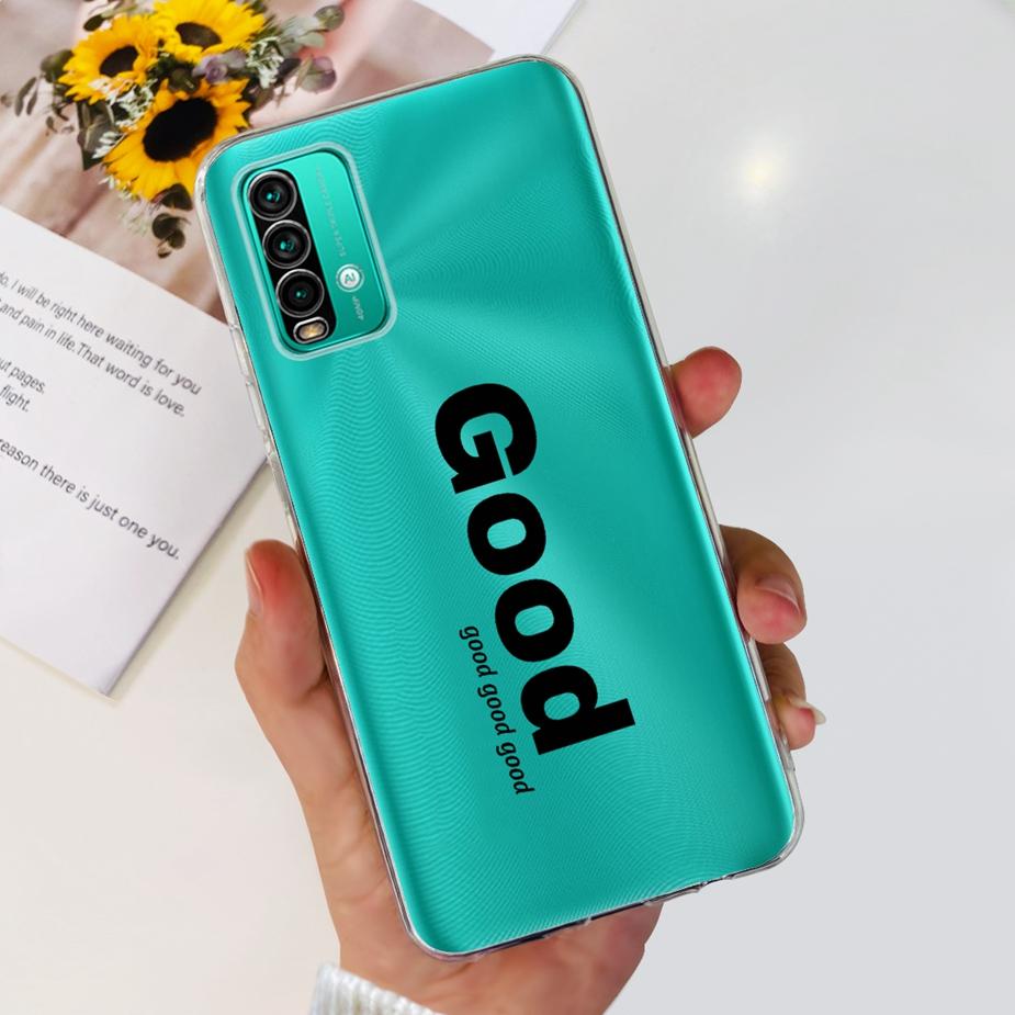 For Xiaomi Redmi 9T Case Cute Fashion Painted Cover Clear Silicone Phone Case For Xiaomi Redmi 9T Redmi9T Back Cover 6.53'' Bags