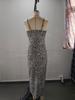 2025 Summer Spaghetti Strap Slim Fit Sexy Leopard Print Dress for Women