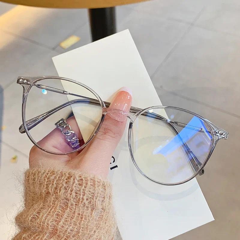 Fashion Clear Lens Myopia Glasses Blue Light Blocking Computer Eyewear for Men Women New Treding Near Sight Eyeglasses 0 To -4.0