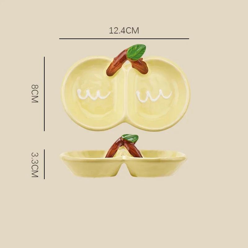 

Творческая нестандартная керамическая тарелка для соевого соуса в корейском стиле для ресторана, кимчи, домашняя изысканная тарелка для послеобеденного чая и фруктов