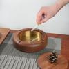 Walnut Wood Ashtray with Lid