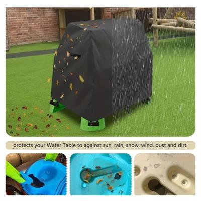 Capa para Mesa de Picnic Impermeável para Mesa de Areia e Água Capa para Mesa de Mobiliário de Pátio com Cordão para Idade 4-8 Mesa de Brincar ao Ar Livre