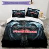 3PC Custom Name "Angel Wings Cross Heart" Bedding Set Duvet Cover Closure Includes 1 Duvet Cover & 2 Pillowcases for Bedroom