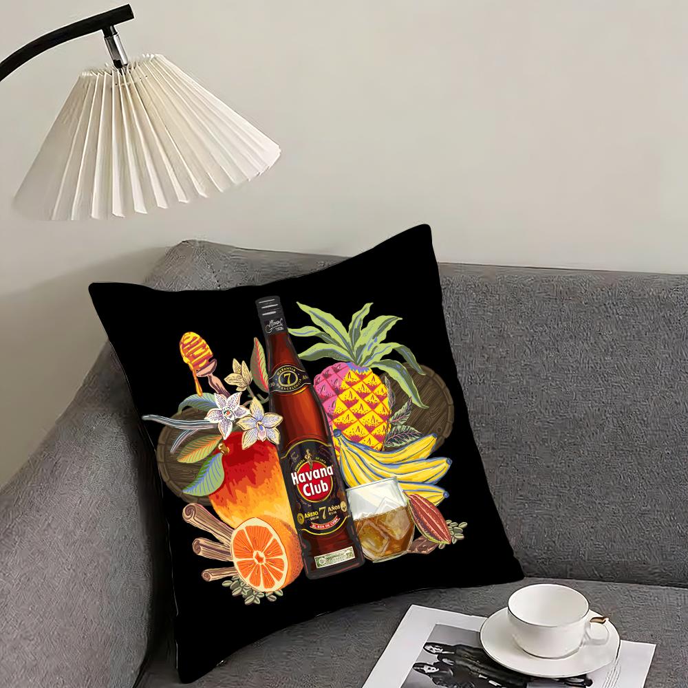 H-Havanas C-Clubs Cushion Cover Pillowcase Comfort Sofa Bed Silky Elegant Invisible Zipper Decorative Cushion Cover