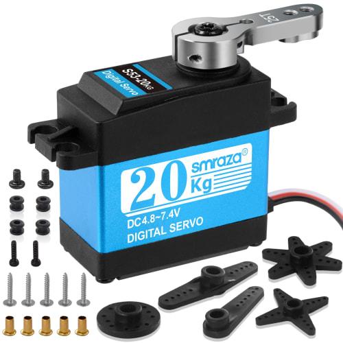 Smraza Digitální RC Servo Motor, 20kg Vysoký Točivý Moment, Vodotěsný, Kovová Převodovka, pro RC Auta v Měřítku 1/10 a 1/8, Terénní Vozidla a RC Robotická Auta (270 Co