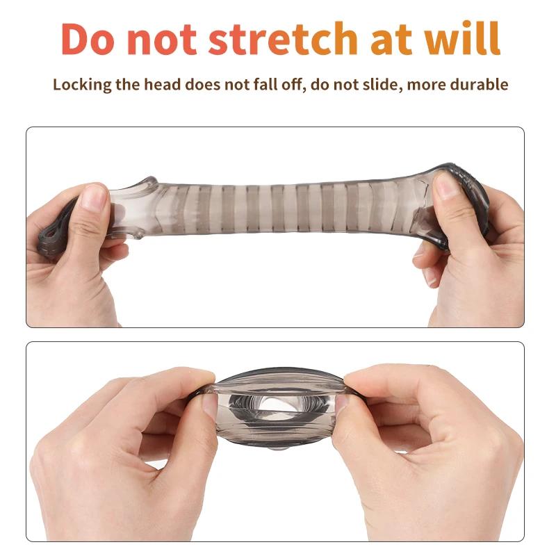 Enlargement Glans Cock Sleeve Male Foreskin Corrector Resistance Ring Delay Ejaculation Penis Ring Sex Toy 18 Men Penis Extender