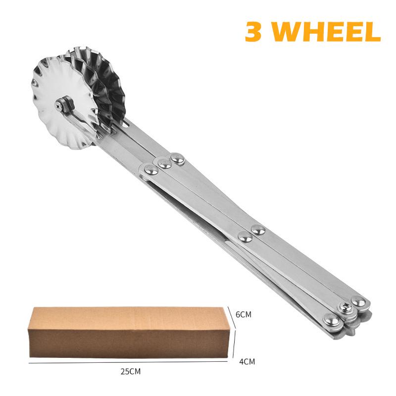 3/5/7 Wheel Cutter Dough Divider Knife Flexible Stainless Steel Roller Blade Pizza Pastry Peeler Stainless Steel Baking Pan Tool