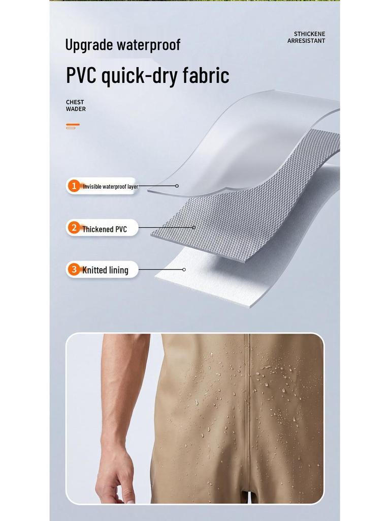 Waterproof Fishing Waders with Boots - Half & Full-Body Rain Pants