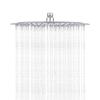 Tête de douche ronde inox 30 cm – Pluie, filetage 1/2", économie d'eau 30%