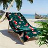 Festive stockings and holly Print beach towel, quick drying, suitable for travel, outdoor sports, jogging, the beach and swimming, gift