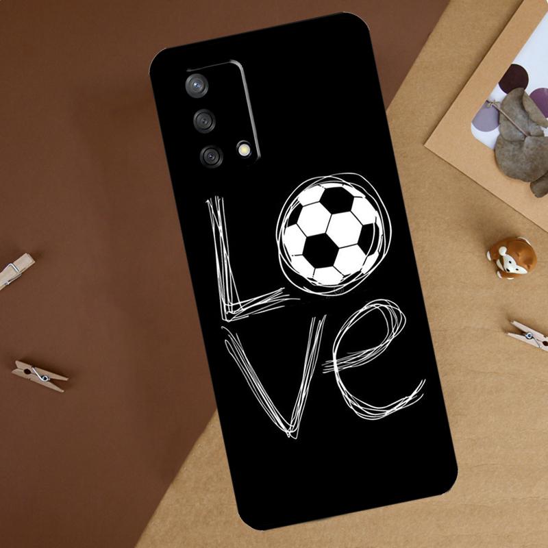 Football Case For OPPO A1K A52 A72 A5 A9 A83 A91 A93 A54 A74 A94 A15 A16 A31 A53 2020 Phone Cover
