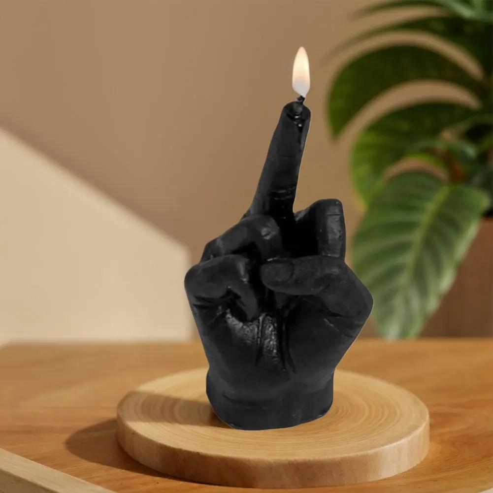 Middle Finger Scented Candle Creative Candle Fragrance Candle Middle Finger Shaped Model Scented Candle for Bedroom Living Room