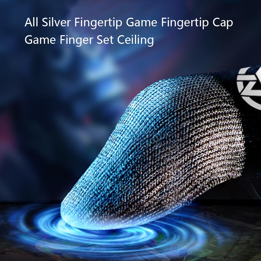 1/2 Paar Leuchtende Fingerspitzen Schweißfeste Touchscreen Daumenhandschuhe Rutschfeste Empfindliche Handy-Touch-Handschuhe für PUBG Mobile Gaming