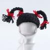 3PCS/SET Funny Hamster Knitted Hat Adjustable Strap Soft Pet Costume Hat Decorative Mini Handmade Hat Photo Props