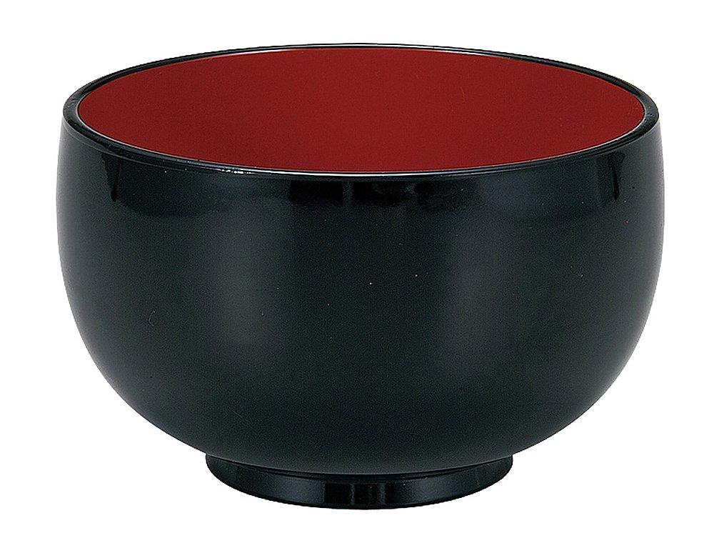 Miyamoto Sangyo Temari Black with Red 300ml Bowl, Interior, чёрный
