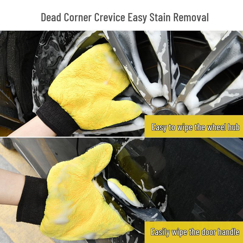 Coral Fleece Double-sided Super Absorbent Car Wash Mitt