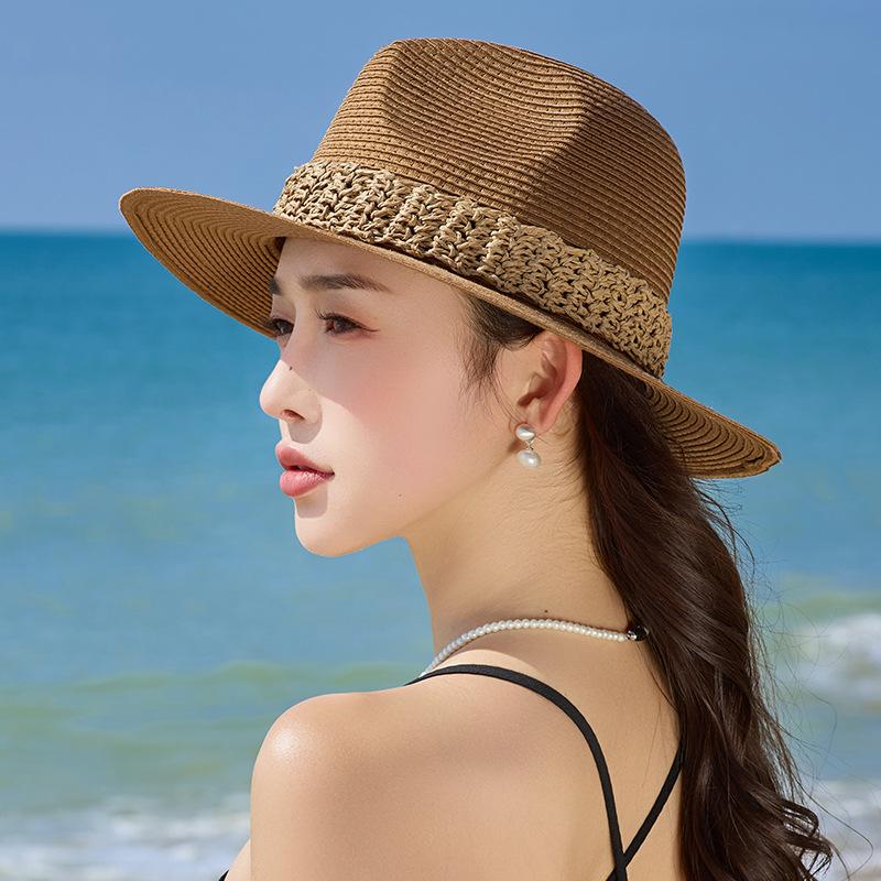 Taizhou Wenling Summer New Hat Women's Sunscreen Straw Hat Summer Outdoor Travel Sun Hat Casual Sun Hat