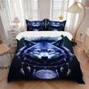 3pcs Set Wolf Moon 1 Quilt Cover + 2 Pillowcases, All Seasons Bedroom Setting, Perfect for Home and Dorm Decor A182