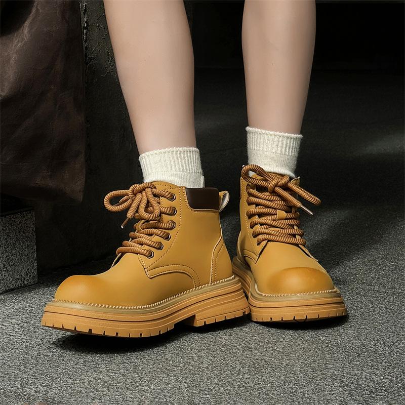 Martin boots men's 2024 new autumn and winter British style high-top rhubarb boots medium-top outdoor tooling boots 2681-R