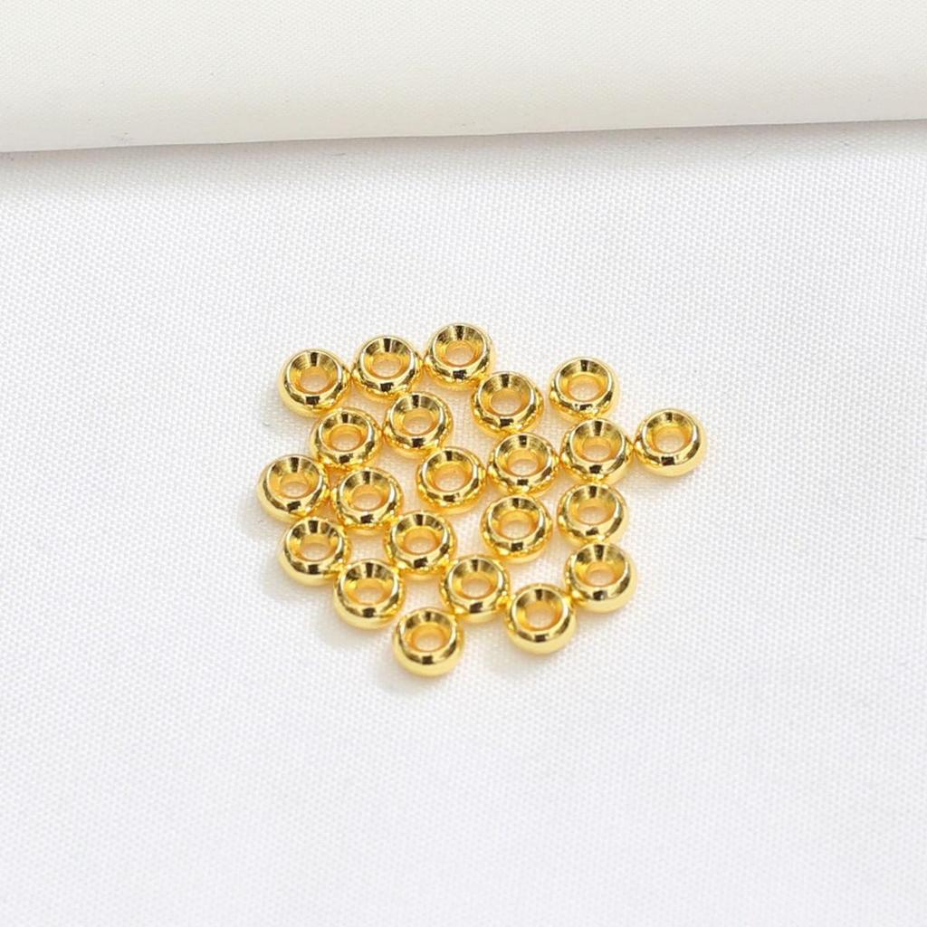 14K Gold-Plated Wheel Spacer Beads for DIY Jewelry – Bracelet & Necklace Accessory