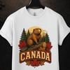 Kanada Heritage Shirt, Kanadischer Biber Ahornblatt Vintage T-Shirt, Kanada Stolz Abstammung Wurzeln Geschenk, Kanadisches Biber Souvenir Reise T-Shirt