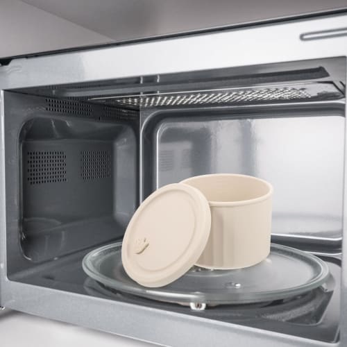 NUOLUX Silicone Lunch Box, Microwave Safe, Approx. 650ml, Lightweight, Round, Portable, Suitable for Commuting, Travel, Hiking, Camping, Picnics, Outd