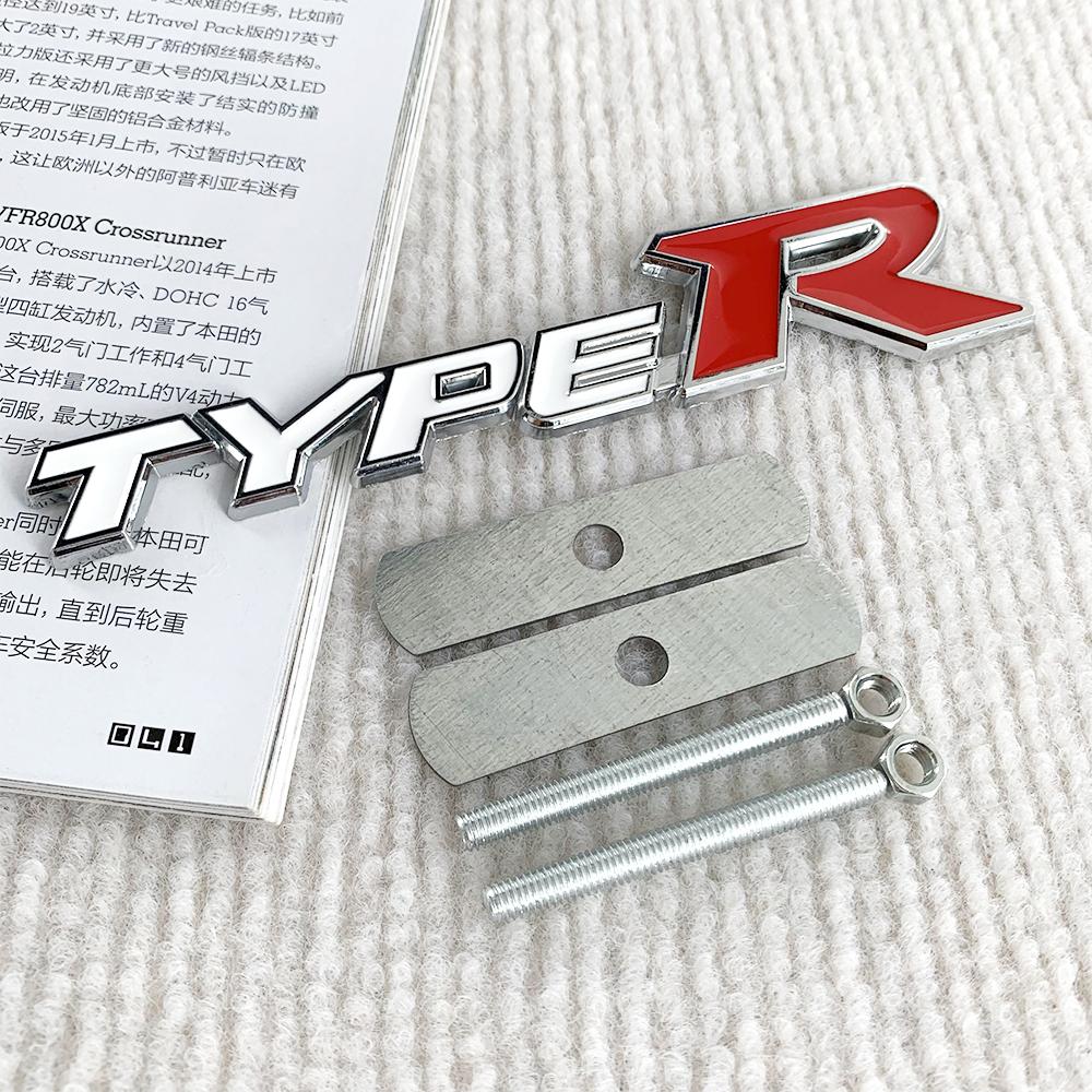 3D-Metall-Emblem für den vorderen Kühlergrill des Autos, R-Typ, Aufkleber mit Logo für Honda CIVIC FD2 FD FA 5 Mugen